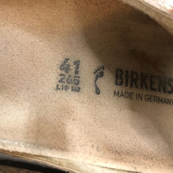 Birkenstock Arizona Sandals Metallic Stones Copper Birko-Flor 41 US 10 Narrow - Picture 5 of 6